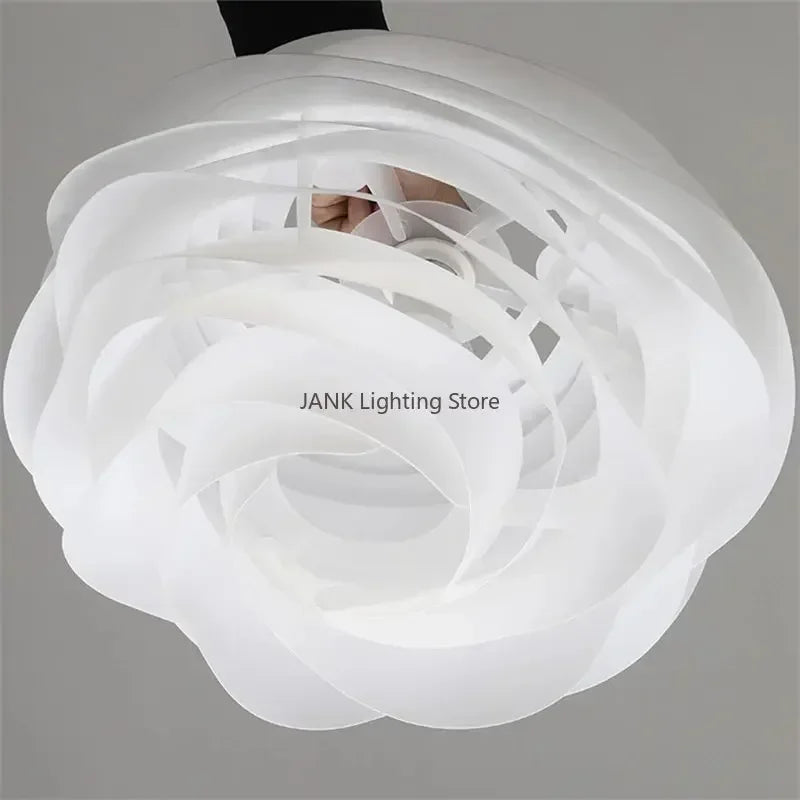 suspension lumineuse blanc rayures circulaires moderne câble suspendu flux lumineux 2000 82000 pvc opaque
