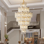 lustre cristal doré élégant moderne encastré brillant transparent haute qualité facile