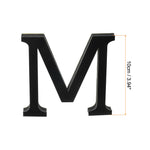 sticker lettre 3d alphabet noir adhésif mur decor classique maison festive 10cm