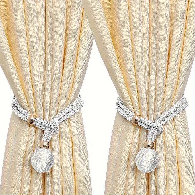 attaches rideaux décoratives polyester tressure élégantes couleurs variées fixations rideaux elastiques