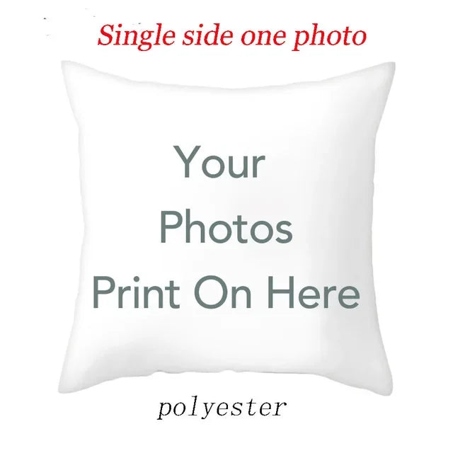 coussin carré imprimé photo moderne blanc décoratif lit mariage voiture chaise sofa tat polyester