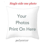 coussin carré imprimé photo moderne blanc décoratif lit mariage voiture chaise sofa tat polyester