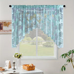 rideau noir blanc rose violet papillons fleurs transparent broderie oeilletsextérieur