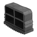 tapis antidérapants caoutchouc noir supports pieds chaise table texturés découpes rectangulaires base dentelée industriels