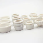 accessoires poupée deco maison blanc motifs floraux classique pots fleurs simulation enfants six douze
