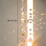 bijoux pendentifs cristal arc ciel boho chic or transparent vintage étoiles lunes motifs géométriques