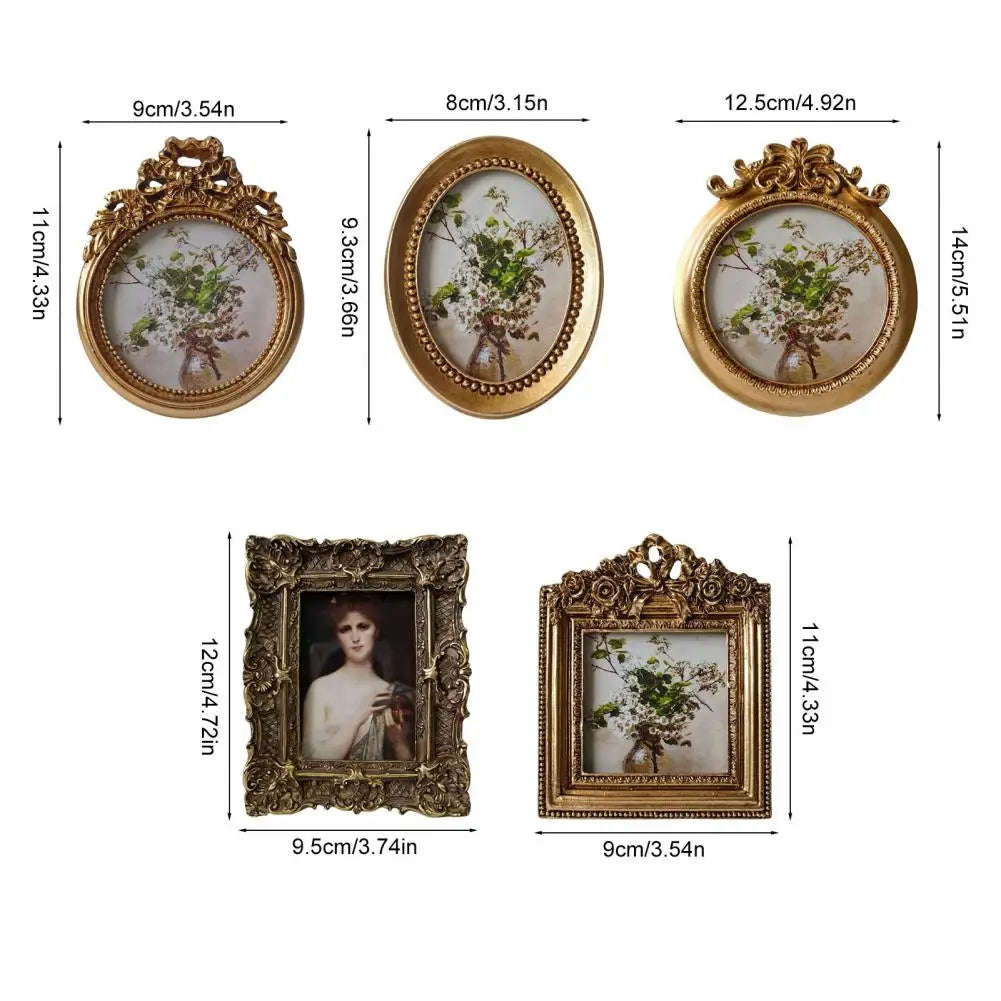 cadre mural or fleurs feuilles branches classique baroque mur affichage table art vintage