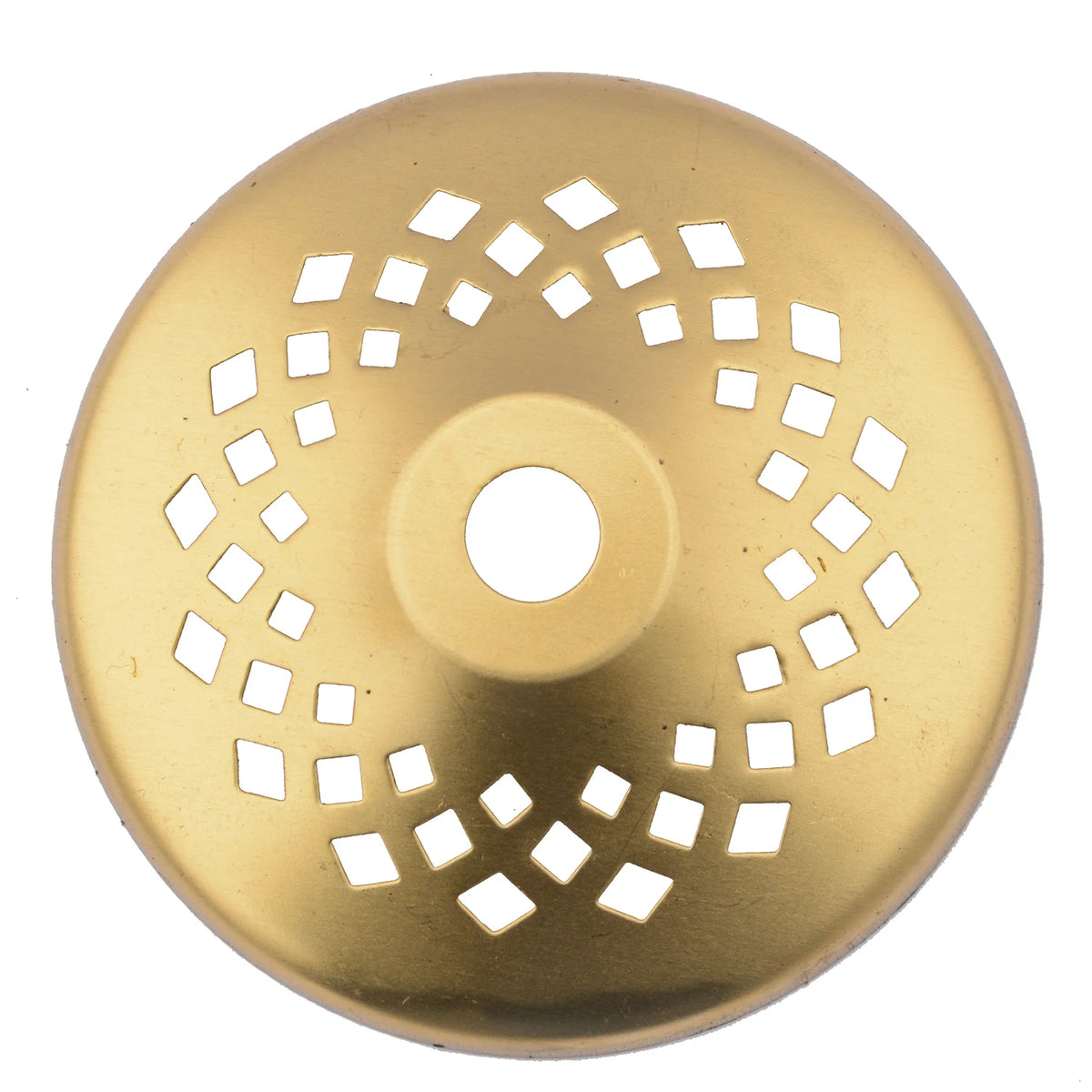 disque décoratif moderne perforations géométriques couleur doré accessoire vitrail abat jour cuivre artisanal bricolage