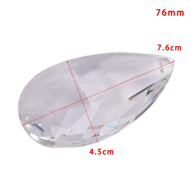 pendants cristal goutte facettes transparents modernes 38mm 50mm 63mm 76mm