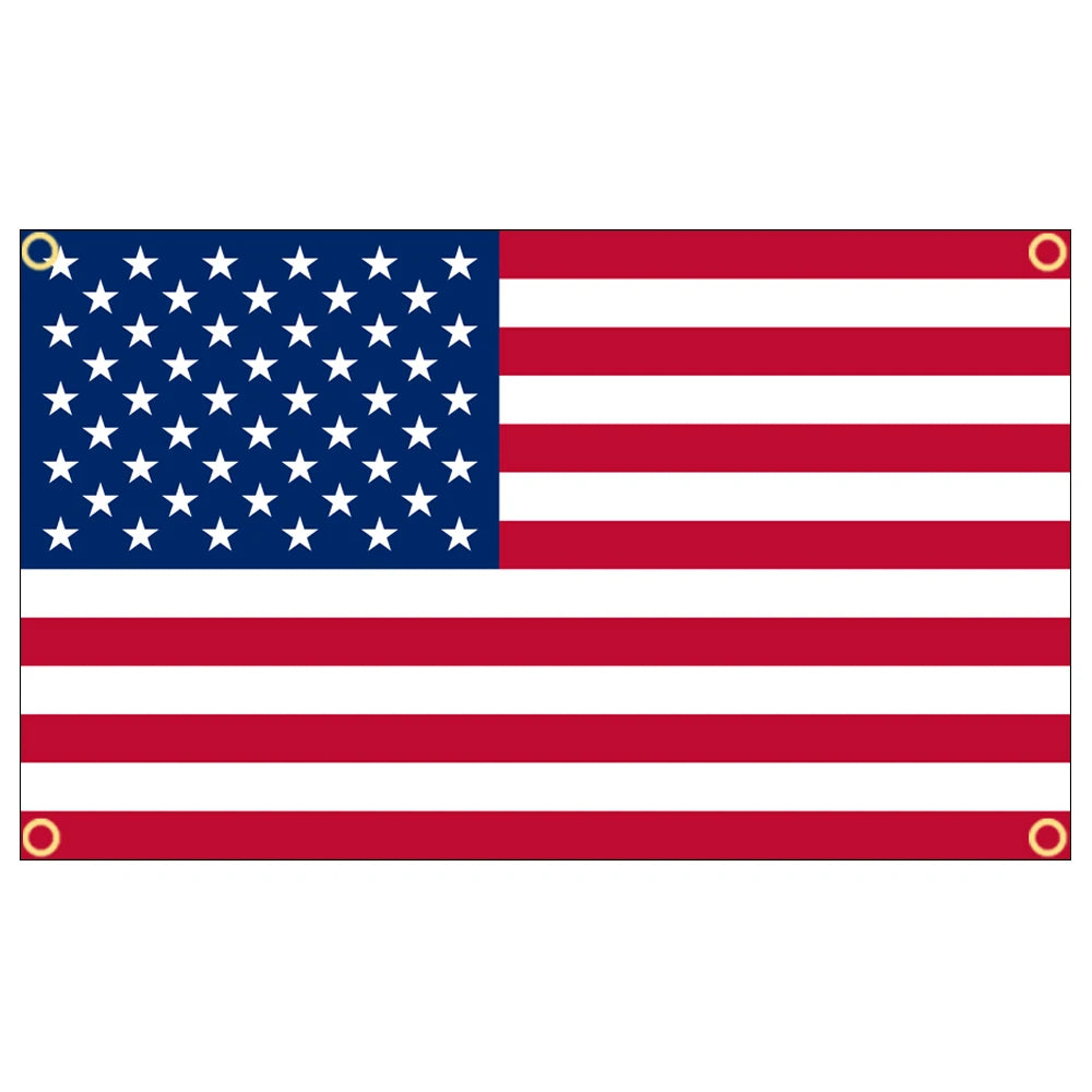 drapeau américain super tex polyester dorés rouge blanc bleu décoration classique 120x180cm
