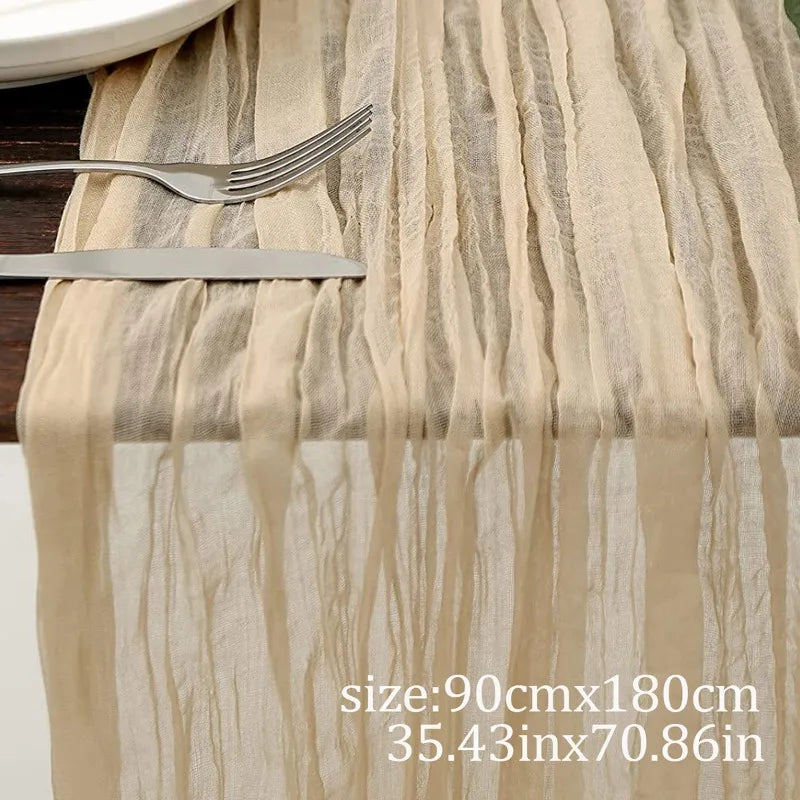nappe plissée vert olive élégante table noël fête semi transparent