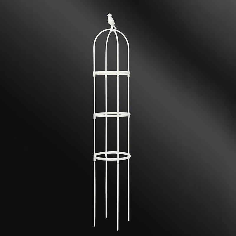 support plante grimpante structure circulaire plateaux horizontaux noir blanc moderne fonctionnel jardin fleur vigne