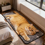 tapis gris imprimé chats moderne antidérapant hand washable durable résistant taches chambre bain