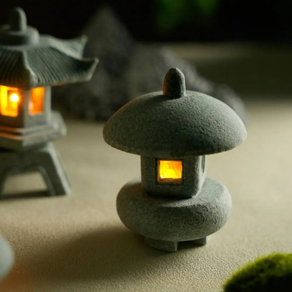 lanterne traditionnelle japonaise pierre naturelle gris opaque jardin zen