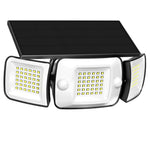 projecteur solaire extérieur moderne capteurs mouvement panneau solaire large angle ip65 led blanc noir