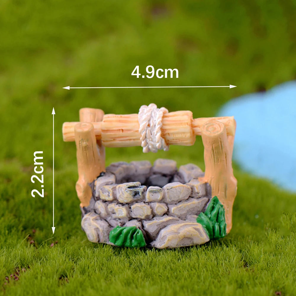 statues jardin miniatures ponts pagodes cascades nénuphars grenouilles textures bois pierre mousse artificielle