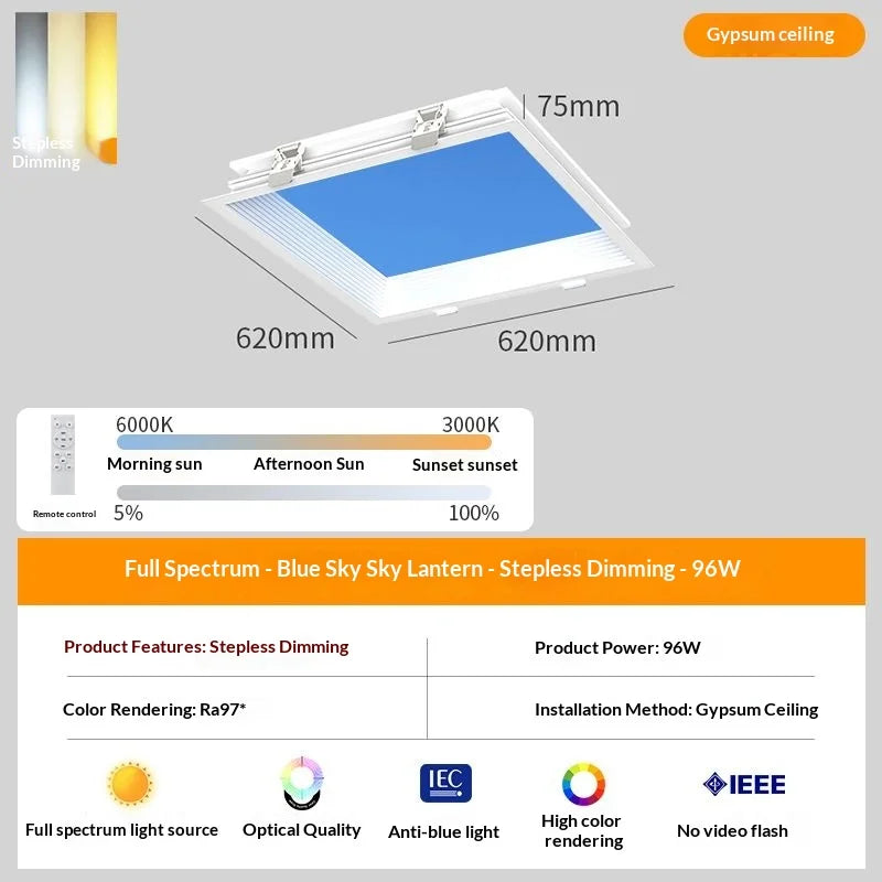 lampe led moderne bleu transparente aluminium salle bain chambre cuisine