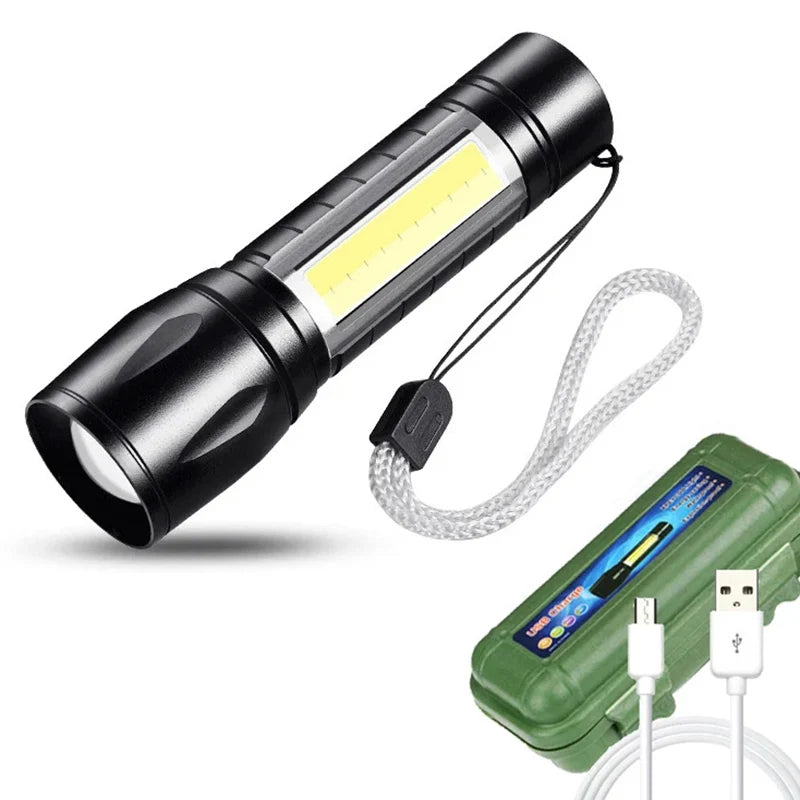 lampe torche led rechargeable tactique robuste étanche aimant clip lotus attack head