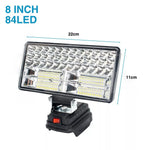 projecteur portable led lampe noire industrielle makita 18v charge usb