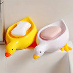 porte savon canard blanc jaune moderne salle bain douche évier
