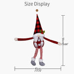 Boucle rideau noël gnome rouge noir blanc festif pompons boutons festive