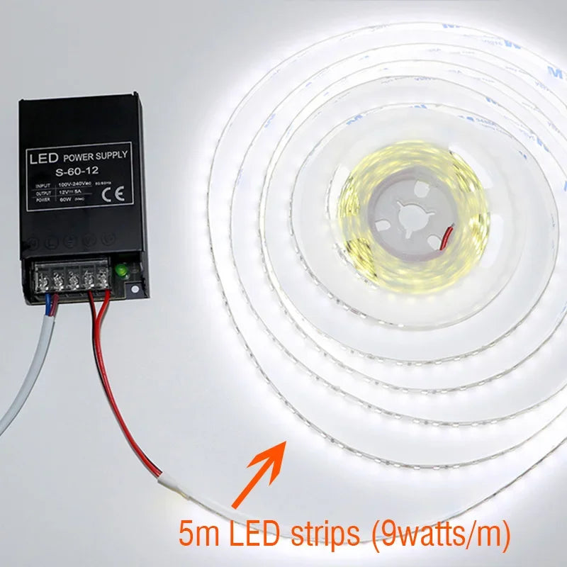 alimentation led 12v 24v 60w 100w 150w 200w 300w 400w noir moderne