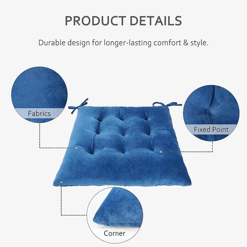coussin siège carré anti décubitus amovible lavable moderne confortable tissu épais doux coutures horizontales
