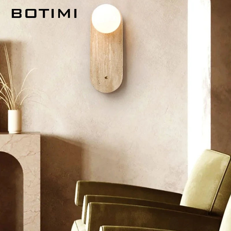 lampe murale moderne bois naturel texture grunge éclairage chambre entrée fixée mur