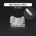 connecteur led transparent sans motif cob smd clip fixation câble raccordement pragmatique ip20 ip65