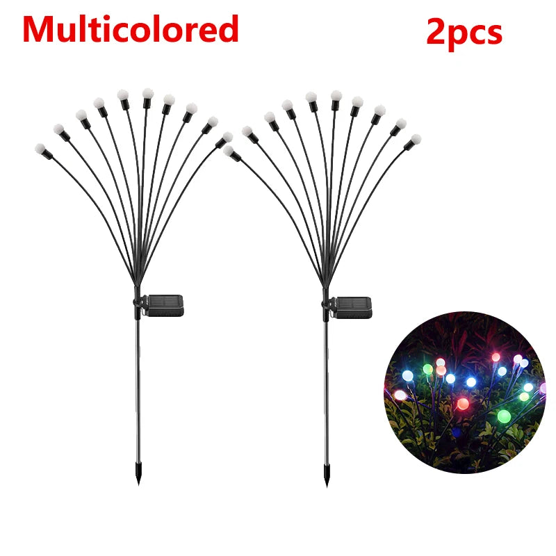 guirlande lumineuse solaire blanc boules rondes moderne extérieur jardin decoration lumière