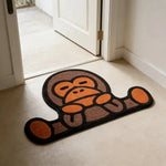 tapis doux antidérapant singe dessin animé rose moderne salon chambre bain corridor