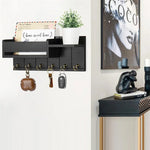 porte clés mural bois texture moderne vis noir sans tracas
