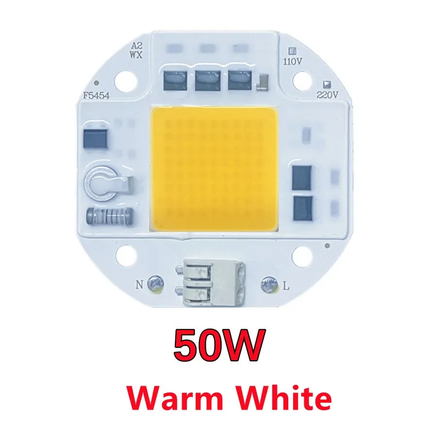 chip led cob 20w 30w 50w blanc blanc chaud connecteurs électriques circuits imprimés modernes