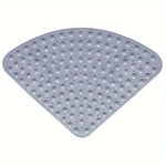 tapis bain blanc moderne perforations anti dérapage suction cups salle bain pvc lavable machine