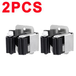 support mural moderne vis fixations acier inoxydable noir gris clips balais
