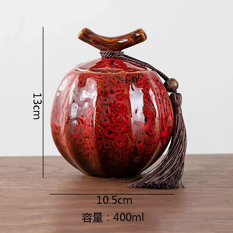 pots thé céramique rouge bleu marbré artisanal poignée branche petite grande