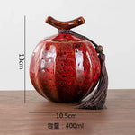 pots thé céramique rouge bleu marbré artisanal poignée branche petite grande