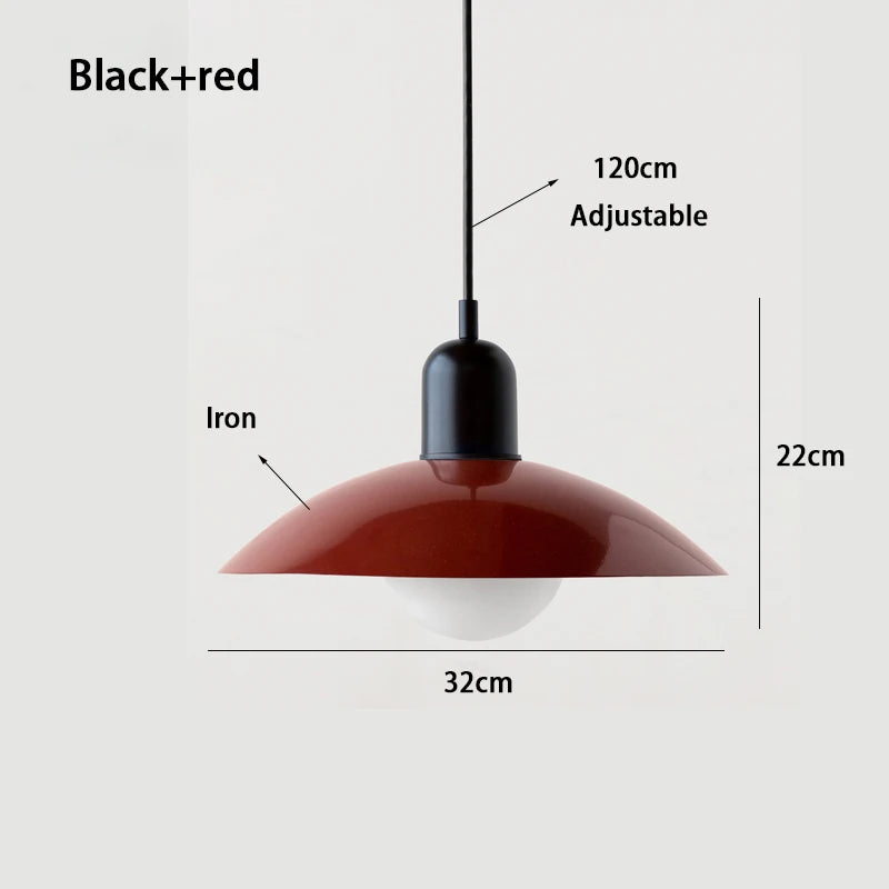 luminaire moderne suspension blanc vert rose rouge mat opaque câble noir chambre restaurantétude