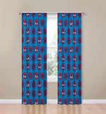 rideaux spider man blanc bleu rouge gris modernes opaques chambre yeux araignée occlusifs deux