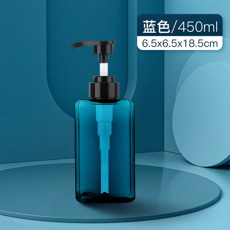 distributeur savon liquide vert foncé 250ml 450ml 650ml moderne minimaliste Pompe pression PETG transparent