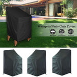 housses chaise patio noires imperméables polyester modernes élastiques 70cm 64cm 120cm