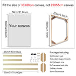 Cadre mural bois naturel moderne clips 20x40cm 25x55cm 30x60cm 35x75cm 40x80cm 45x95cm 50x100cm 55x115cm