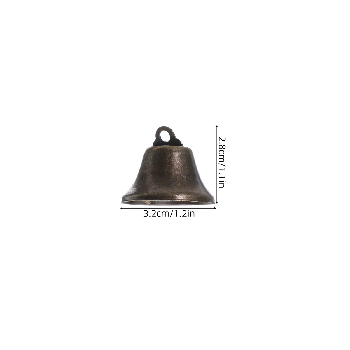 cloches vintage bronze rondes simple classique anneaux porte jardin clochette métal rustique
