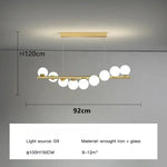 suspension lumineuse moderne boules translucides or blanc cuisine salon chambre