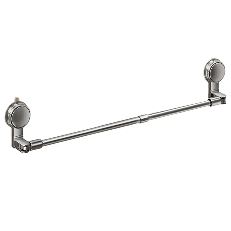 porte serviettes télescopique argenté ventouses rangement serviettes moderne salle bain cuisine