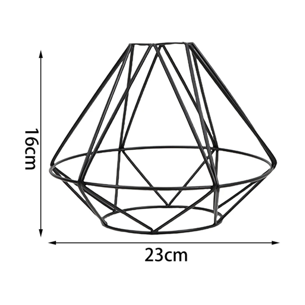 cage bougie moderne abat jour fer fini rustique noir blanc or rose e27 vintage