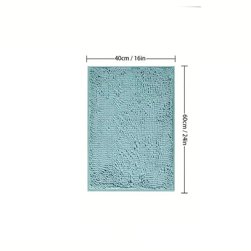 tapis bain bleu clair texture bouclée douce moderne absorbant 40x60cm