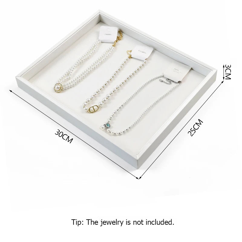 présentoir bijoux cuir classique or argent pierres précieuses clips rangement boîte plateau