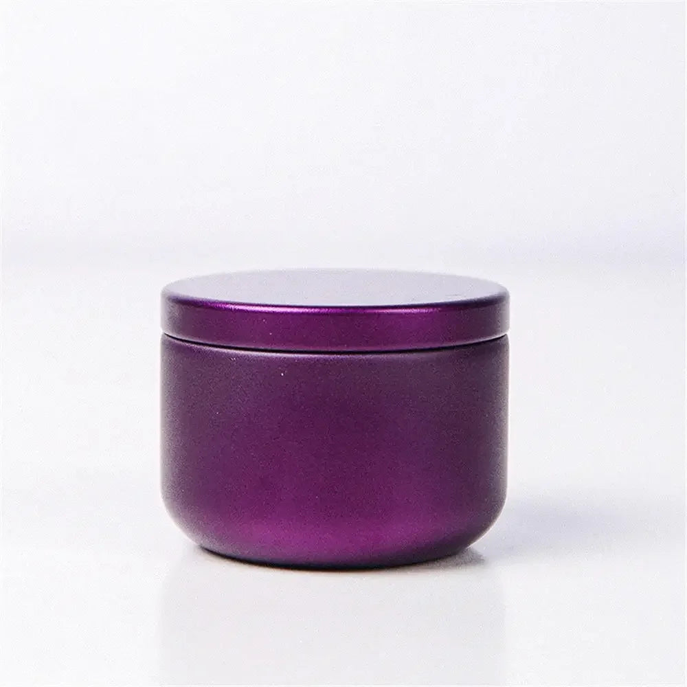 boîte thé métal ronde mate moderne rangement bijoux petits objets