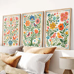 affiches murales fleurs oiseaux traditionnel multicolore deco chambre salon enfants boisDecoration murale impression toile.setVertical(false)